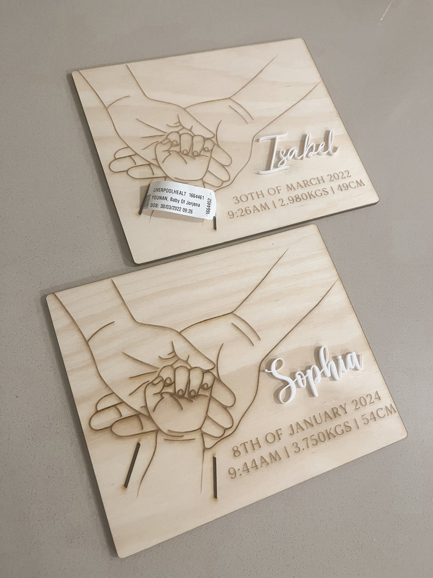 Hospital Keepsake with Birth Details