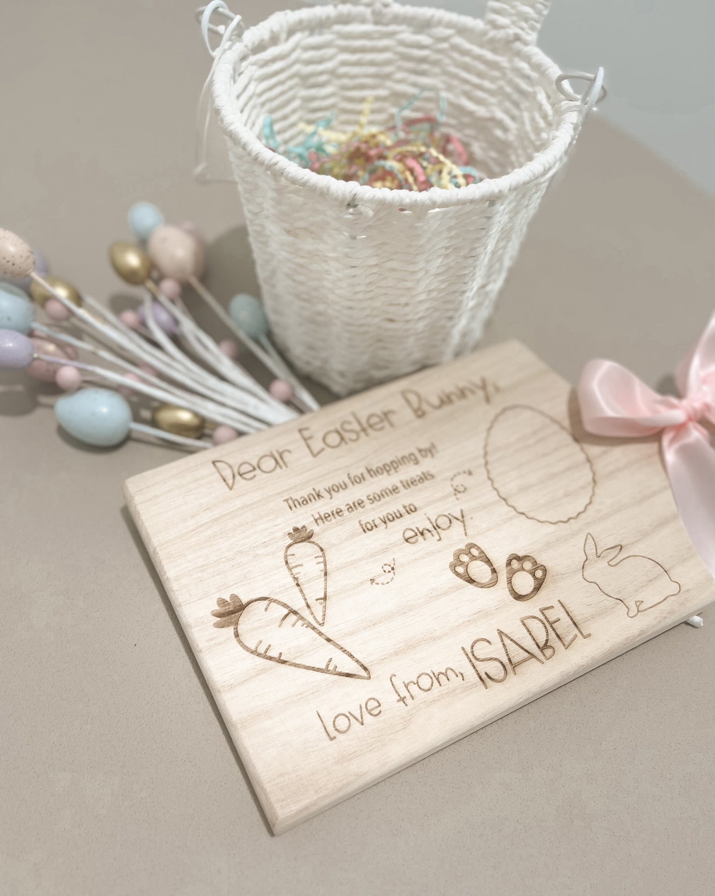 Easter Bunny Snack Paddle Tray