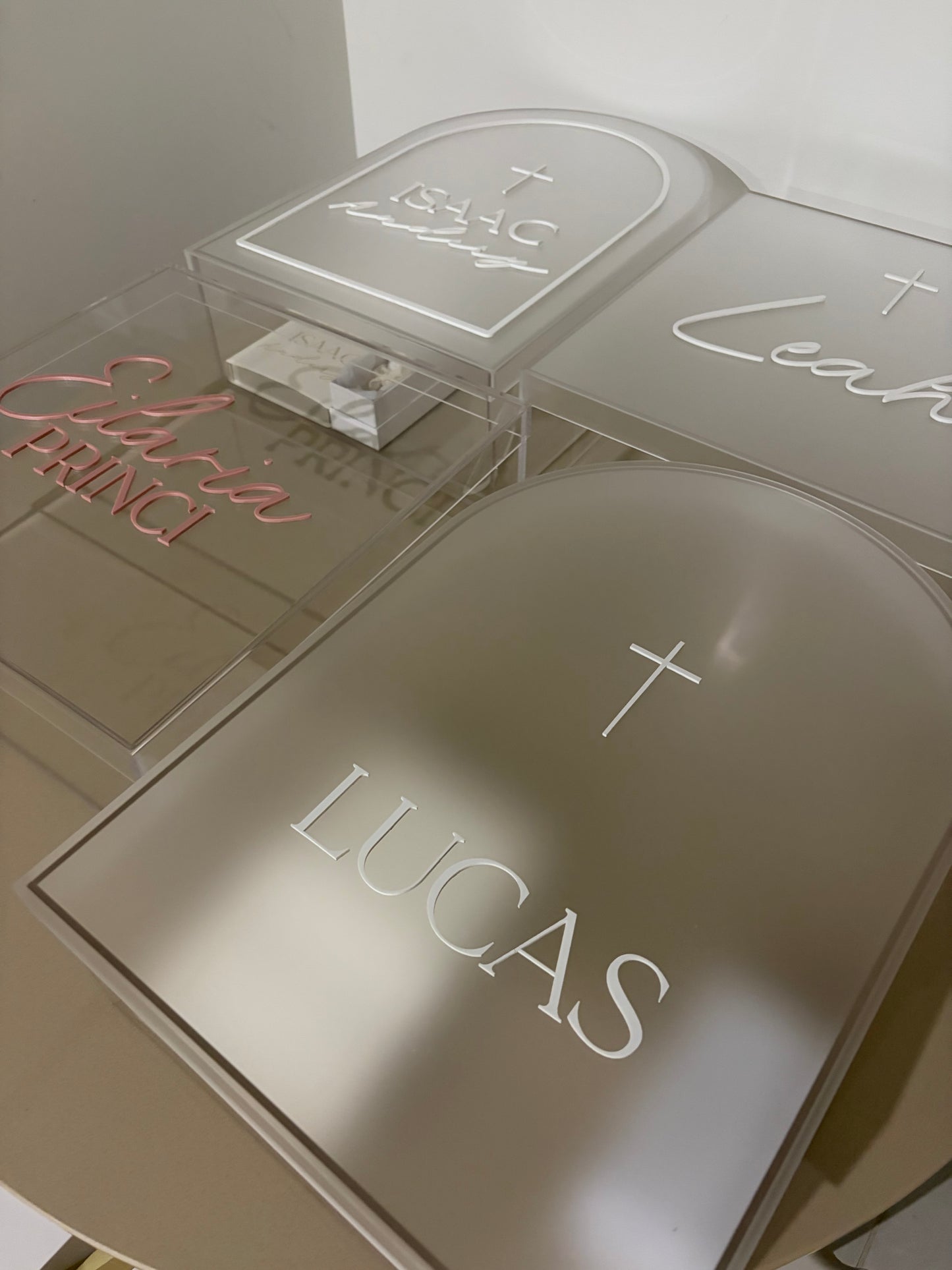 Acrylic Christening/ Keepsake Box