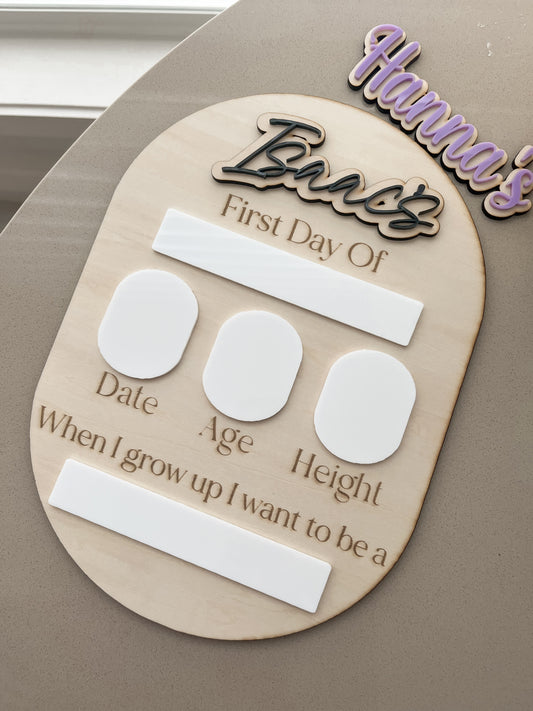 Oval First Day Board