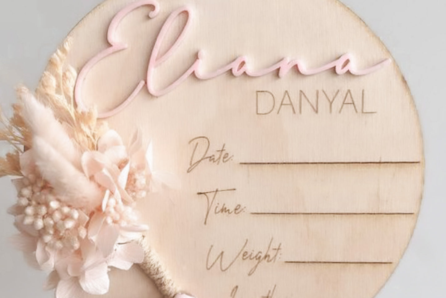 Floral Announcement Plaque