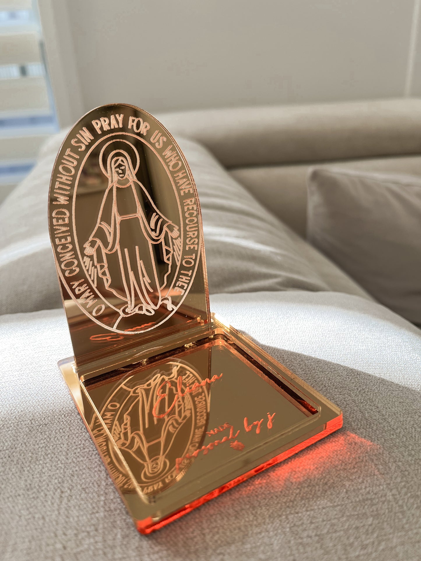 Rosary Display Stand - Mother Mary