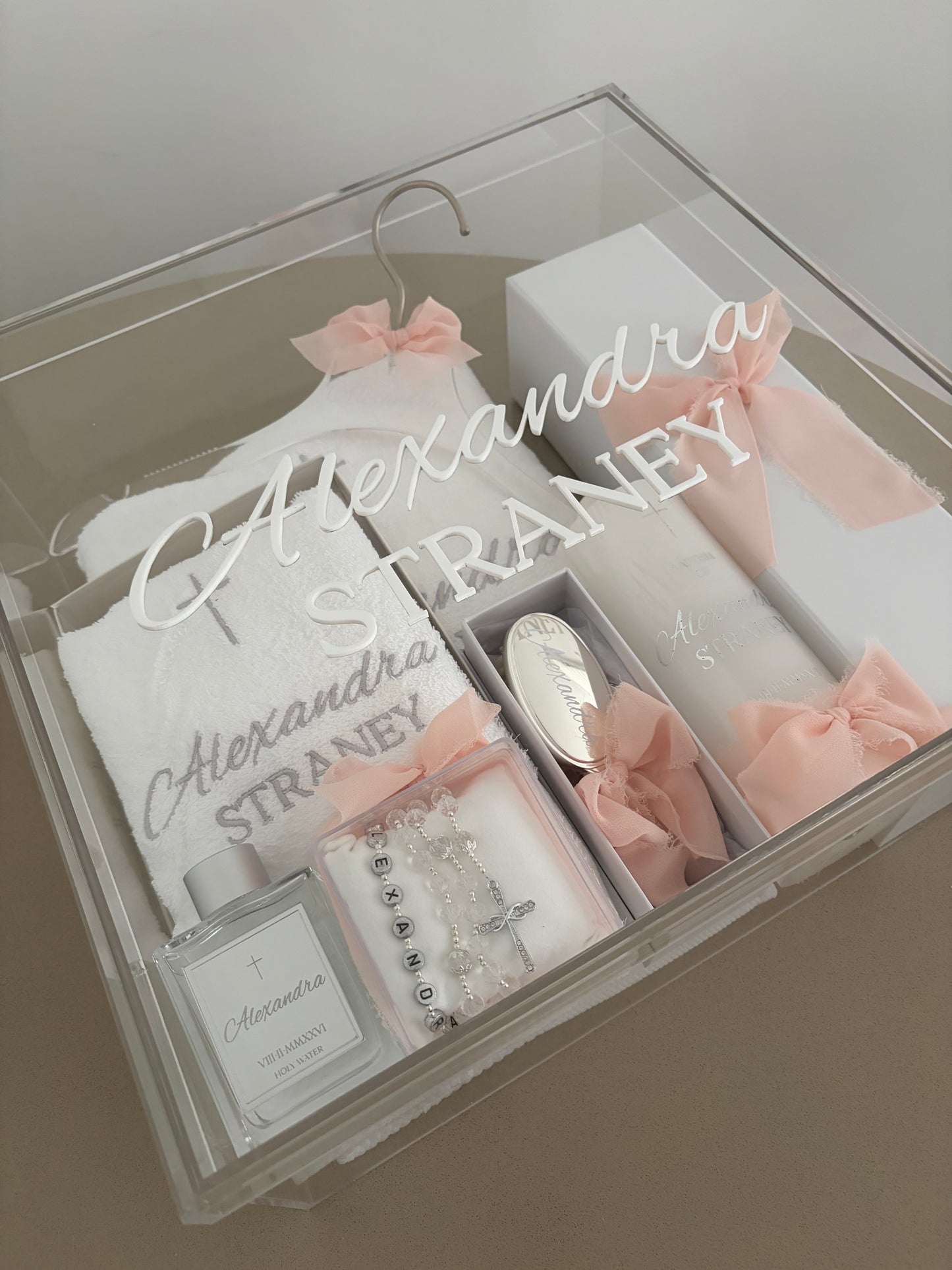 Acrylic Christening/ Keepsake Box
