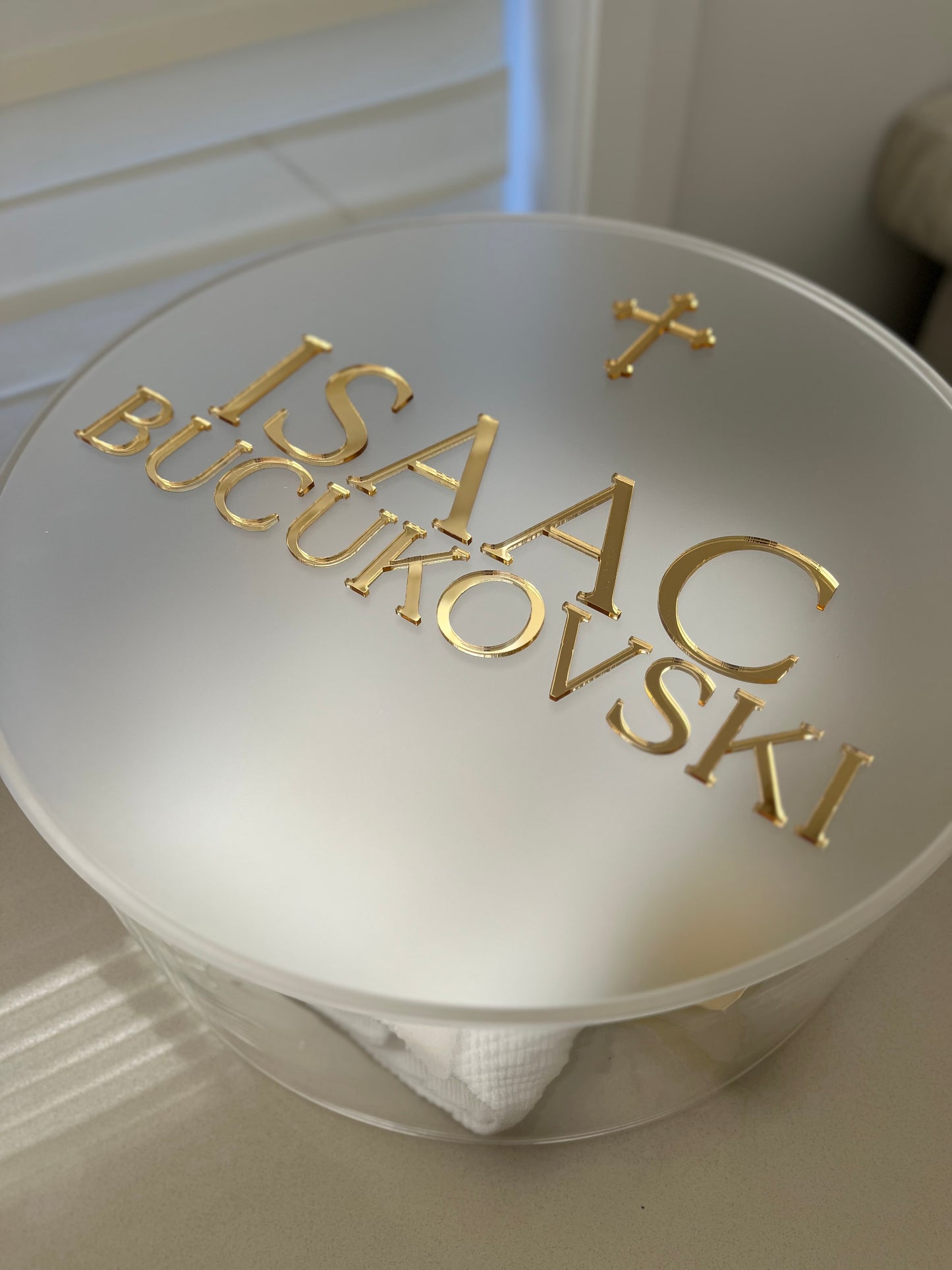 Acrylic Christening/ Keepsake Box
