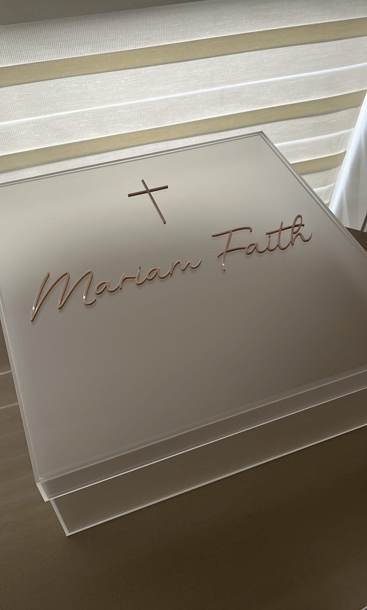 Acrylic Christening/ Keepsake Box