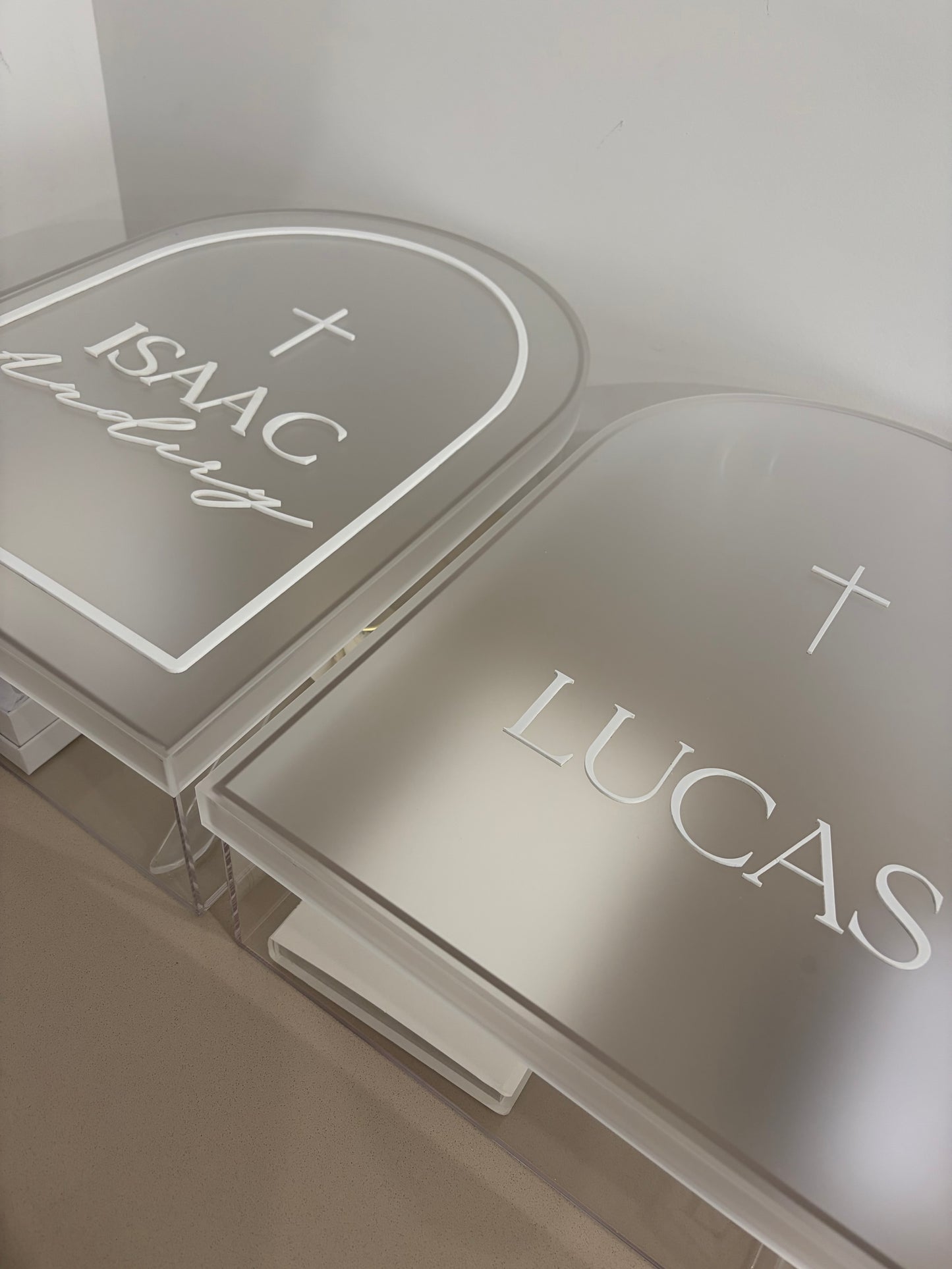Acrylic Christening/ Keepsake Box