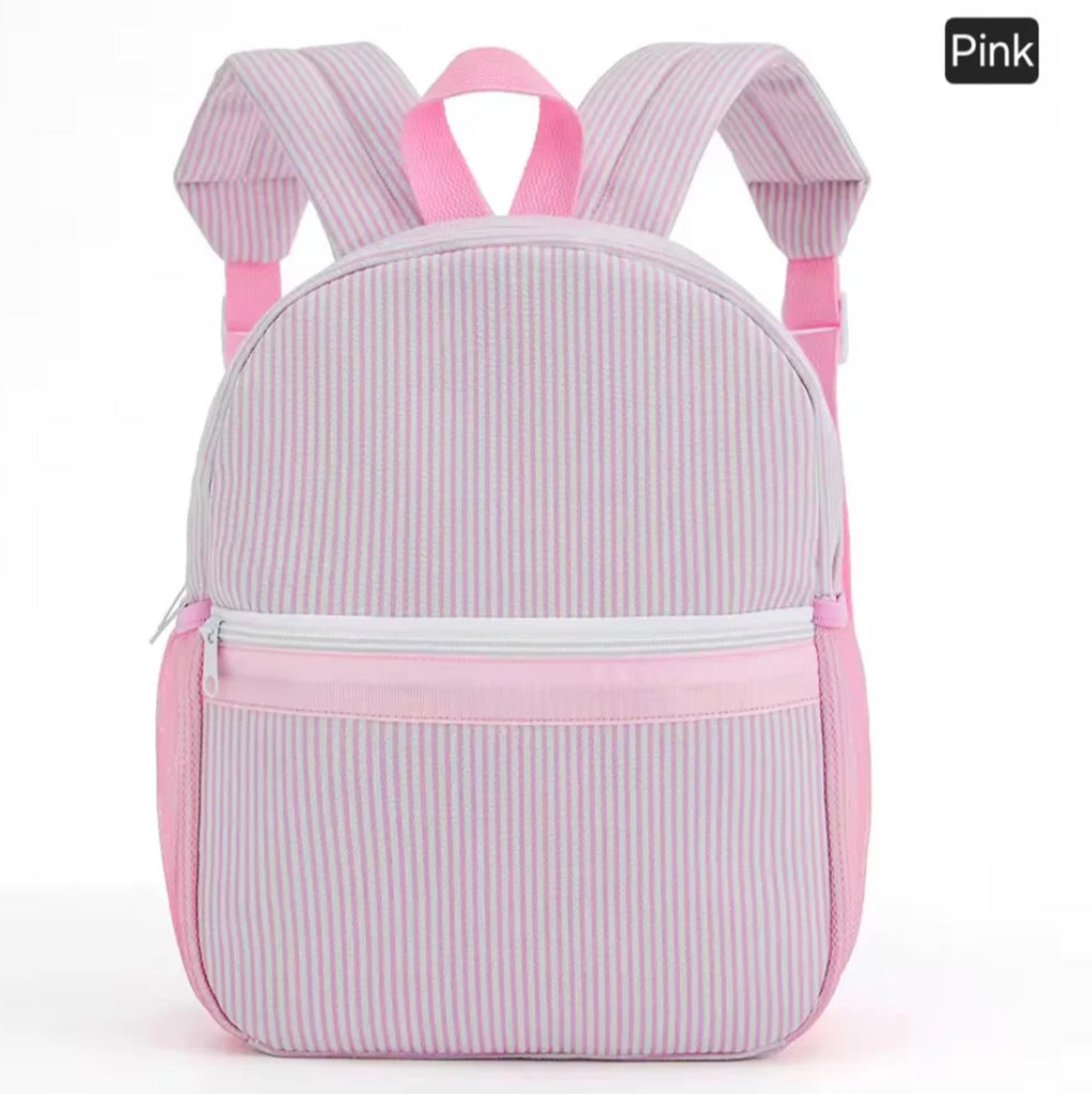 Stripe Backpack - embroidered