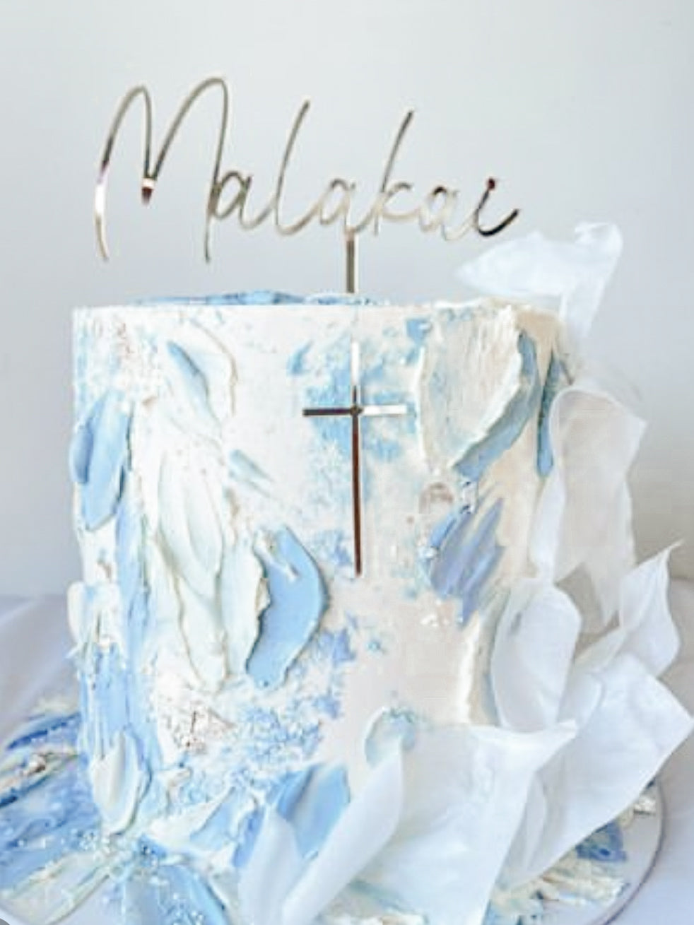 Name and Cross topper package