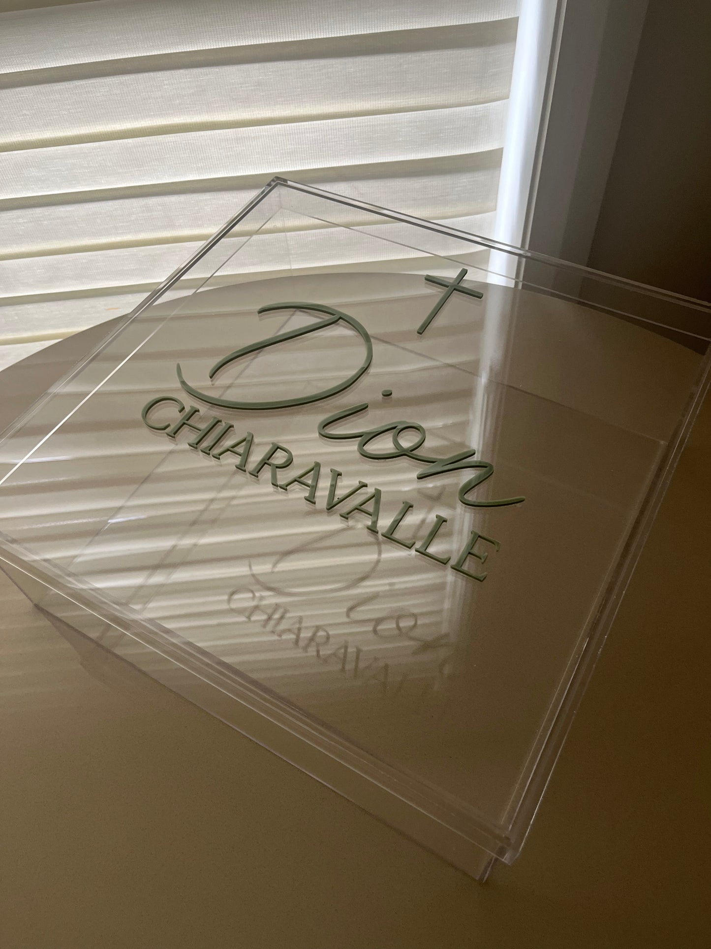 Acrylic Christening/ Keepsake Box