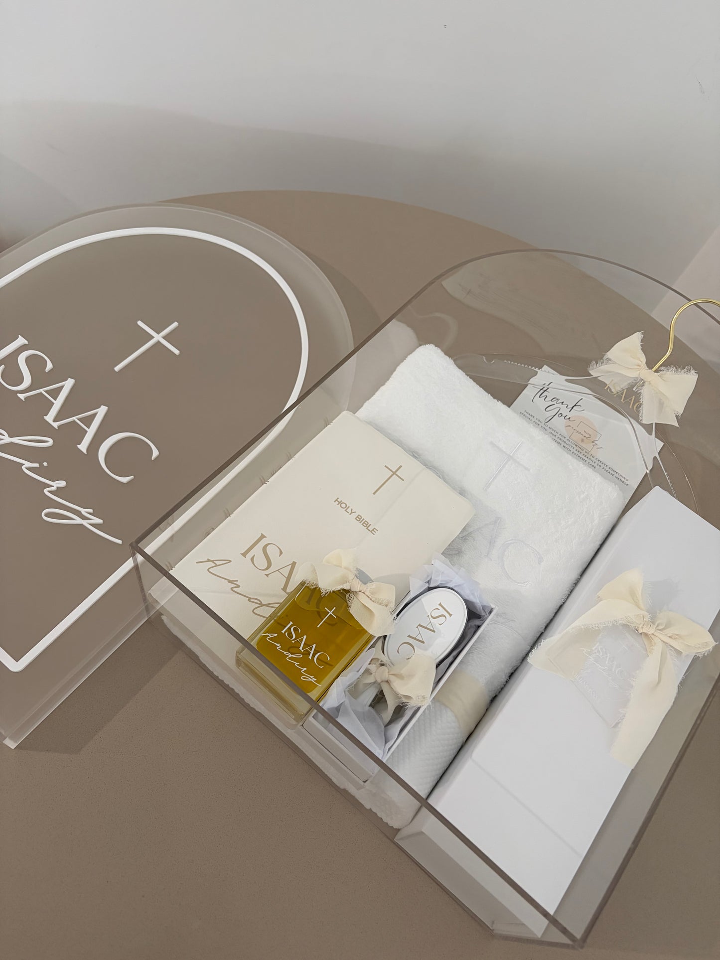 Acrylic Christening/ Keepsake Box