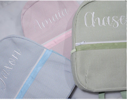 Stripe Backpack - embroidered