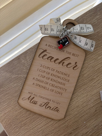 Best Teacher Recipe Magnet