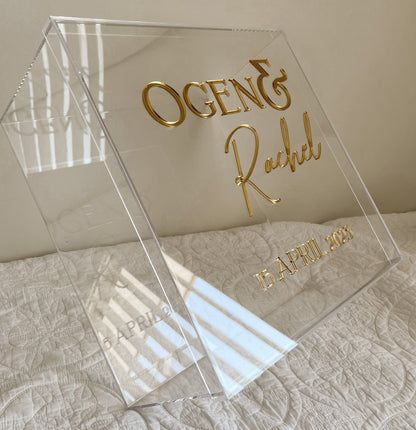 Acrylic Christening/ Keepsake Box