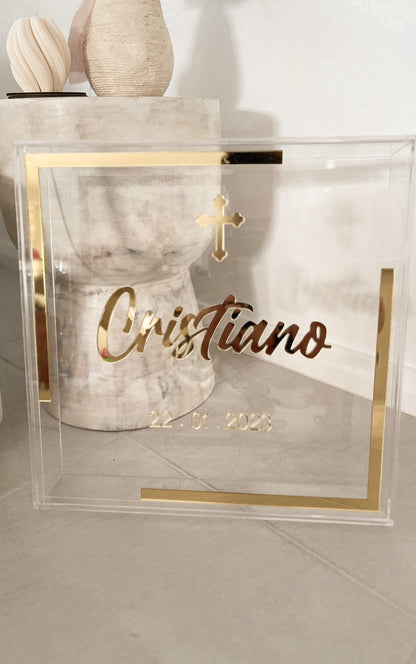Acrylic Christening/ Keepsake Box