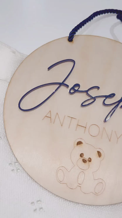 Round Name Plaque - with Engraved Image